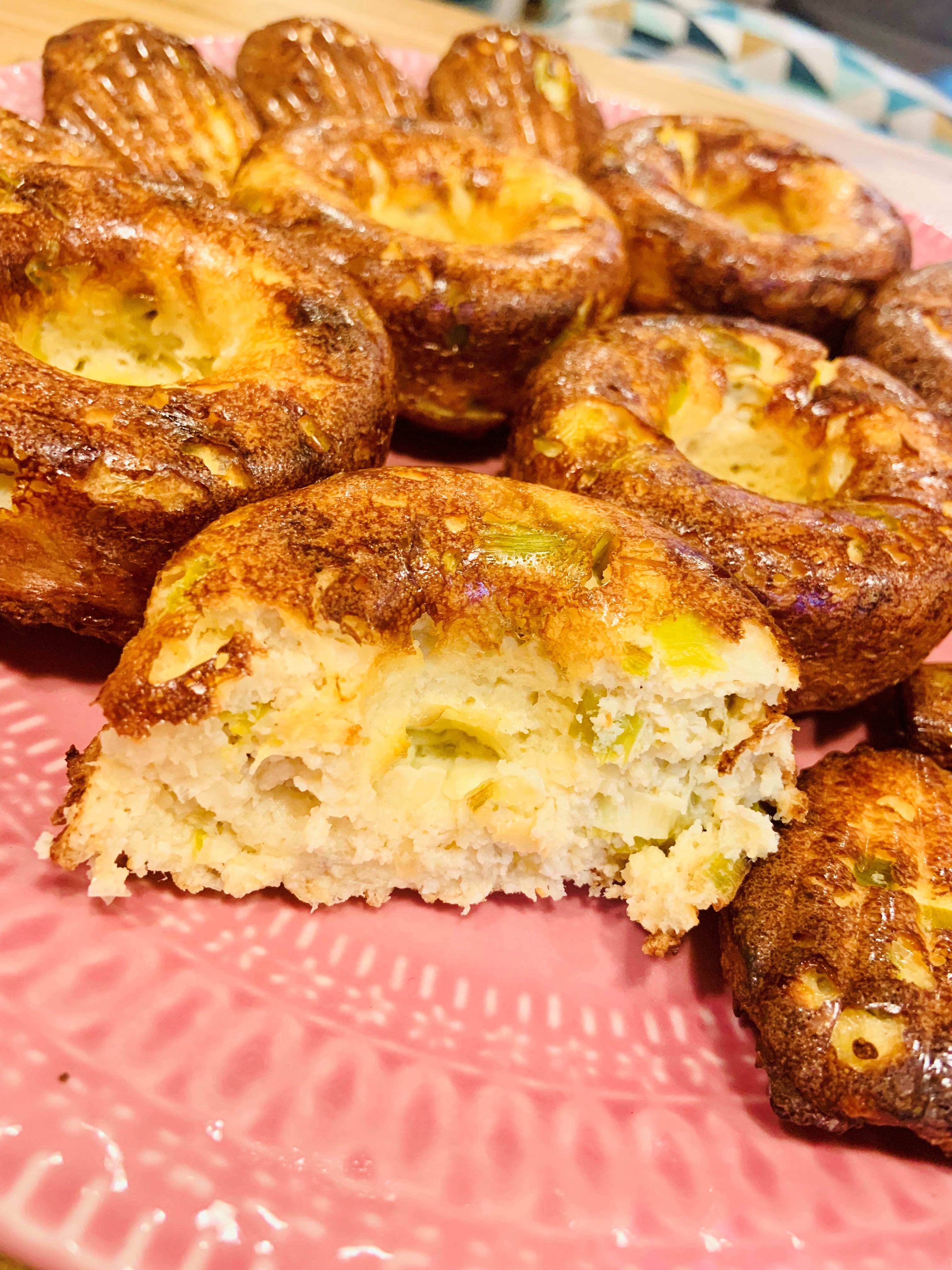 muffins 2 poireaux oignons keto